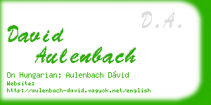 david aulenbach business card